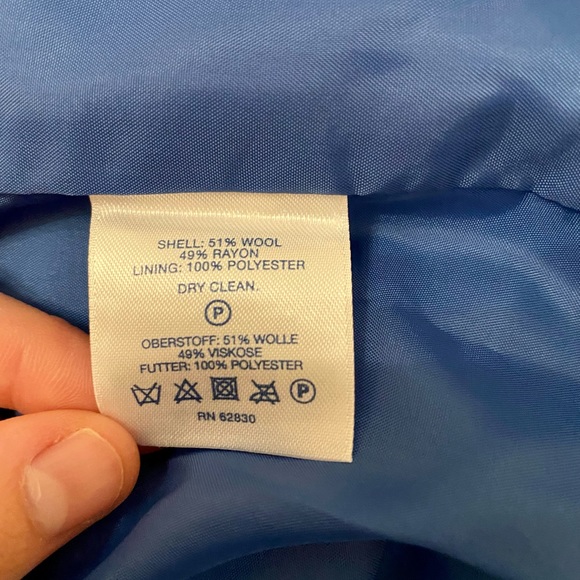 Land’s End wool blue coat - Picture 4 of 5